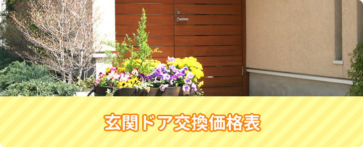 玄関ドア交換メニュー
